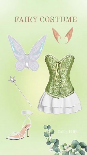 FAIRY HALLOWEEN COSTUME Transform into a whimsical fairy this Halloween with a stunning costume that sparkles and enchants! #halloween #fairytail #fairy #fairycore #costume #viral #foryoupage