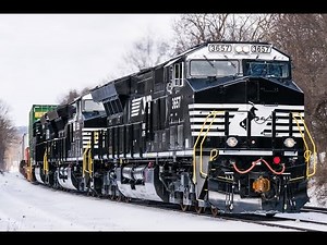 Norfolk Southern HD: Brand New GE ET44AC Locos Blow Through Piscataway on The Lehigh Line (3/16/17)