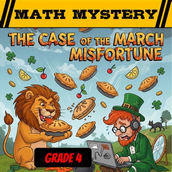 March Math Mystery 4th Grade Activity | St Patrick’s Day Math Review | Easy Prep