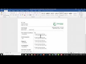 Printable Doctor Pad design in MS Word | Doctor Letterhead Design in Word | Prescription Design