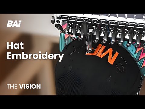 How to Embroider a Hat with BAi THE VISION Embroidery Machine for Beginners