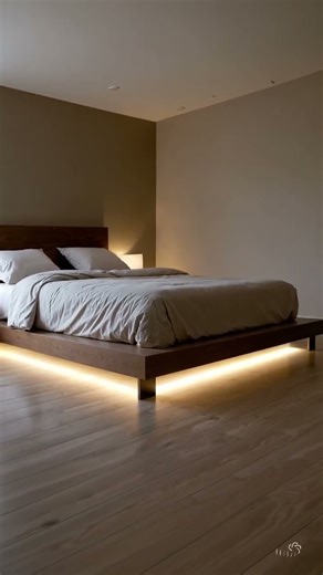 Minimalist Bedroom Design | Bed with Ambient Lighting ✨🛏️ | InsideOutDesign