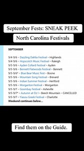 213K views · 760 reactions | September Festivals in North Carolina | North Carolina Festivals | Facebook