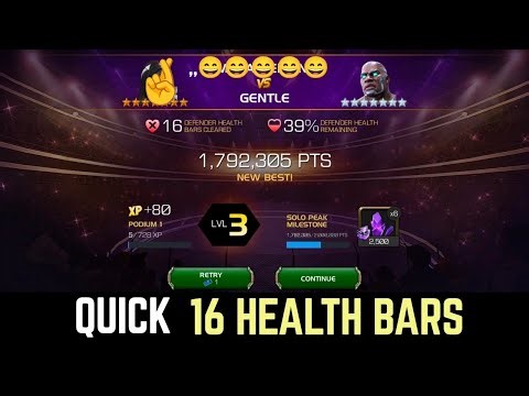 Gentle Easy 16 Health Bars |Alliance Coliseum| - Marvel Contest of Champions