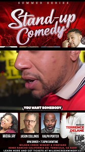 Comedian Terrence DeLane from comedy centrals Hart of the city and Tru TV’s Laff MOBBS laugh tracks teams up with Crackem Up to bring legendary @crackemupthursday comedy show to Temecula at Wilson creek winery the show has been running for 20 year’s at comedy store in Hollywood . Tickets available NOW at @wilsoncreekwinery .com dinner packages available.. | Terrence DeLane