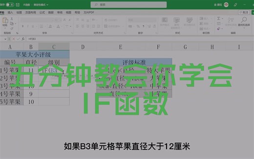 动画讲解！五分钟学懂IF函数的两种用法！