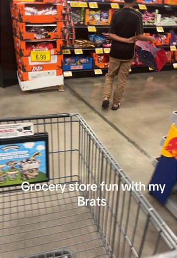 Grocery Store Fun with the Brats #morenovalley #fun