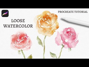 How to Paint a Watercolor Vintage Rose in Procreate | Beginner friendly | Quick and Easy Florals