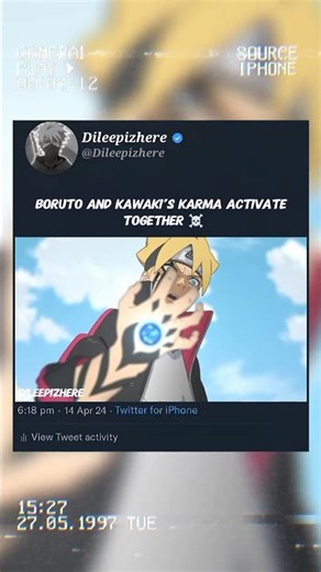 Boruto and Kawaki’s Karma Activate Together ☠️