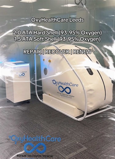 Oxygen behaves differently under pressure. 💨 At OxyHealthCare Leeds, we offer both 1.5 ATA soft shell and 2.0 ATA hard shell hyperbaric chambers — giving you flexible options depending on comfort, experience, and focus. 🔵 Increased oxygen availability under pressure 🔵 Oxygen dissolved beyond normal atmospheric levels 🔵 Supports the body’s natural repair and recovery processes 🔵 Helps manage fatigue, clarity, and overall resilience 🔵 Used by people focused on recovery, performance, and well