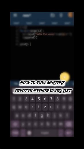 | 🤯✔️How to take multiple input in python (using list)| # new #tutorial #python #shorts #viral#2026