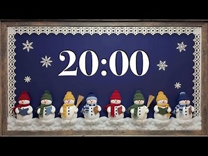 20 Minute Winter Classroom Timer ❄️ Cheerful Snowmen & Acoustic Music (No Lyrics) for Focus & Study