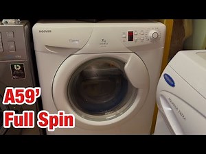 Hoover Optima OPH716DF washing machine || A59 full final 1600 rpm spin