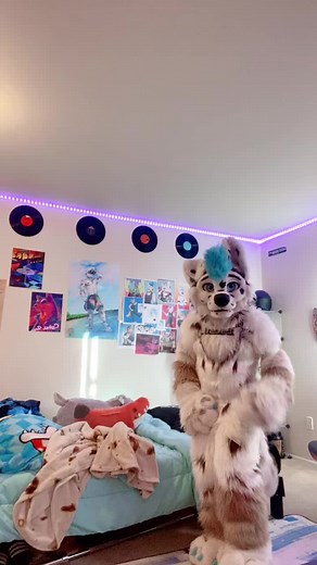 Colorful Animal Costume Dance Performance in Cozy Room