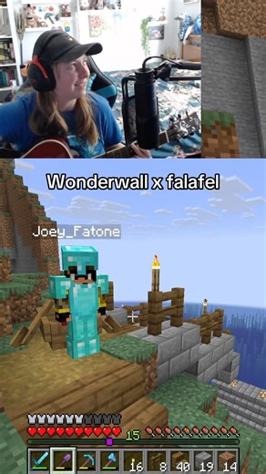 Playing Wonderwall at Mindcrackers #minecraft
