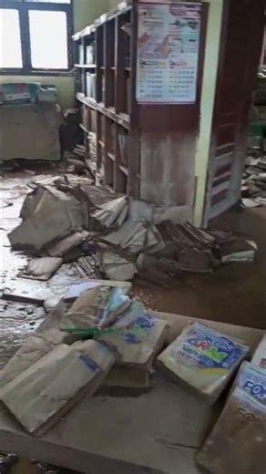 Condition of the Library Room damaged by flash floods #spotlight