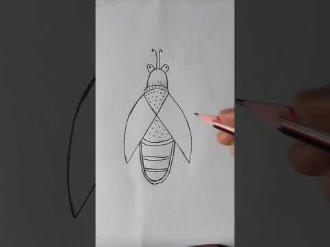 Easy insect drawing ll insect drawing tutorial ll 🪲ll#insectart#insectdrawing#viral #video