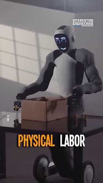 12K views · 53 reactions | Through groundbreaking techniques like Embodied Learning and shared autonomy, 1X revolutionizes the synergy between human intellect and AI precision, expanding the horizons of what can be achieved. Powered by neural networks operating in real-time, EVE constantly evolves, drawing insights from every real-world encounter, marking a paradigm shift in the way robots interact and adapt within our dynamic world. | Interesting Engineering | Facebook