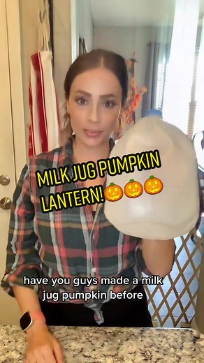 DIY Milk Jug Pumpkin Lantern for Halloween and Thanksgiving!