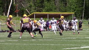 The North Bay Bulldogs bantam and junior varsity teams had their hands full with the Toronto Thunder at the Steve Omischl Sports Fields Complex, Sunday. But here's a clip showing the power of linebacker/full back/special teams player Philip Fortin (90) gaining some extra yards on a kick off return. The Senior Bulldogs take on the Oakville Longhorns beginning at 4:30 p.m. | North Bay Nugget