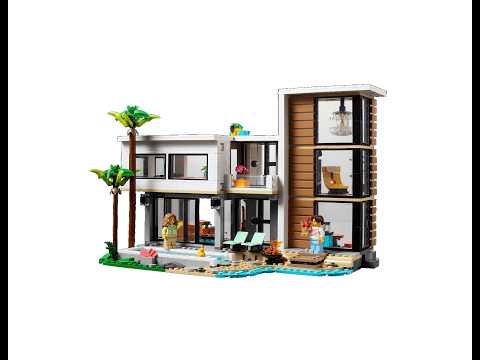 The Lego Modern Mansion customized