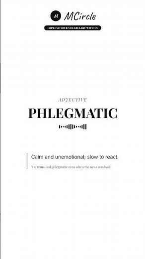 Learn English: What is Phlegmatic? | Vocabulary Shorts