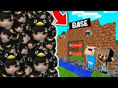 RETO DE LA BASE VS 1000000 GUGUGAGA PENGUIN 😱😂 Bebé Noob MINECRAFT