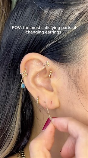 Satisfying parts of #earring change 🙃 #piercing #earrings #earpiercing #piercings #pierced #jewelry