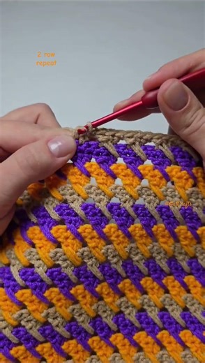 Cross DC Stitch 2 Row Repeat Lace Crochet Pattern | Crochet Blanket #crochettutorial #easycrochet