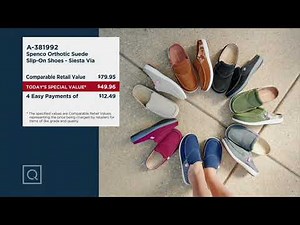Spenco Orthotic Suede Slip-On Shoes - Siesta Via on QVC