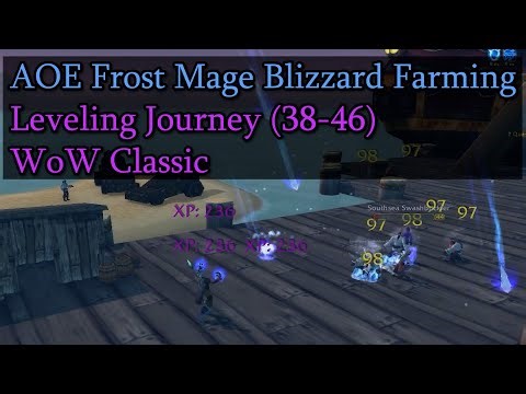 AOE Frost Mage Blizzard Farming - Leveling Journey (38-46) | WoW Classic #wow #wowclassic