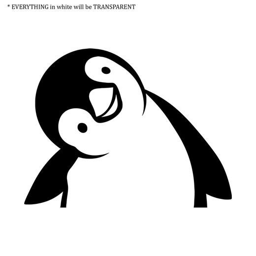 Penguin Vinyl Decal | Car, Laptop Sticker - Etsy