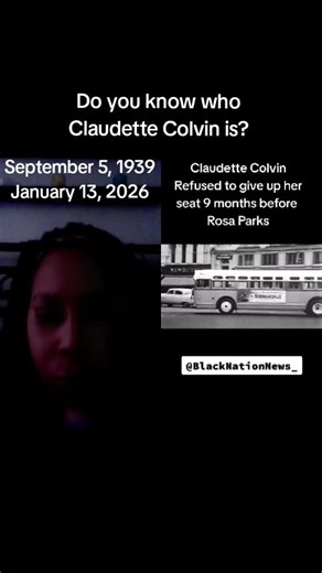 #duet with @We Are America Claudia Colvin was an American pioneer of the 1950s civil rights movement and nurse aide on March 2nd 1955 she was arrested at the age of 15 in Montgomery Alabama for refusing to give up her seat to a white woman on a crowded segregated bus. books that she wrote (I want freedom now 2024 no fear here and I do not fear 2022) her education is Booker t Washington high School, Booker Washington School. She left behind one sibling Velma colvin and two children Raymond colvin