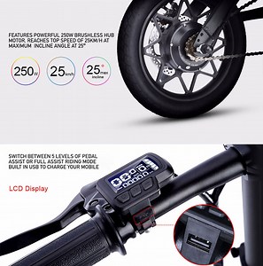 4th Gen Freestyler 14" Full Aluminium Foldable 250W E-Bike Electric Bi