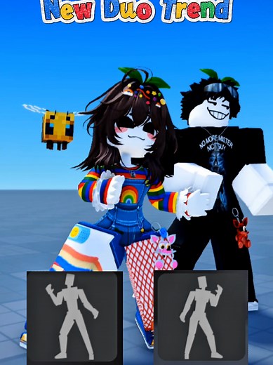 Roblox catalog duo emotes: Vibey Front / Back trend tutorial