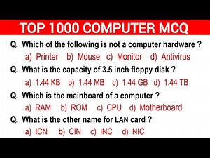 Part -4 | Top 1000 Computer Fundamental MCQ | computer fundamental mcq questions and answers