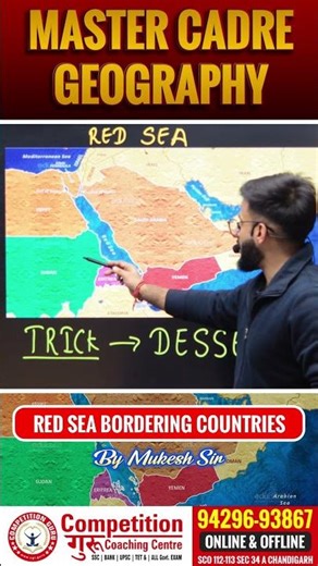 Red Sea Bordering Countries | Master Cadre Geography Preparation Coaching | #competitionguru
