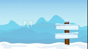 christmas card with snow vector Stock Video