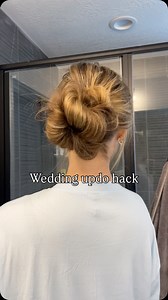 2.1K views · 20K reactions | I have so many easy updo hacks that would be perfect for weddings hehe so I’m gonna keep these coming  what do we think? #updo #updohack #hairstyle #messybun #weddingupdo #hairtransformation | Kenna McClellan | Facebook