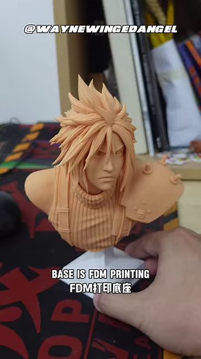 13K views · 198 reactions | Cloud Strife 3D print & paint bust! #cloudstrife #FinalFantasyVII #repaint #3Dprint #sephiroth | Wayne Industry | Facebook