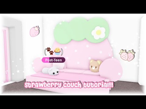 strawberry couch tutorial in adopt me!! ♡ | roblox adopt me