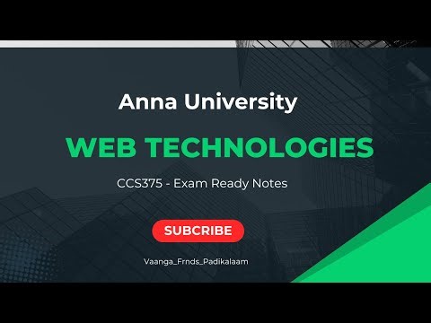 Web Technologies (CCS375) - Anna University | Exam Ready Answers |