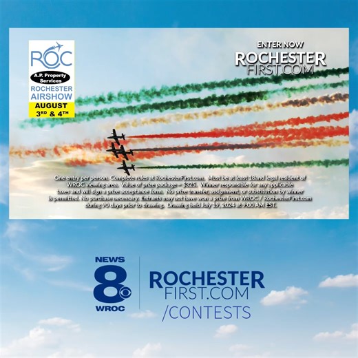 The Rochester International Airshow takes off one month from today. Here's how you can win free tickets. https://trib.al/RRb61EB | News 8 WROC Rochester