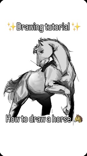 Self proclaimed as artist ✨ on Instagram: "How to draw a horse #drawing #drawingtutorials #digitalart #digitaldrawing #howtodraw"