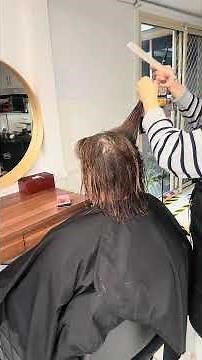 How to cut thin hair to make look thicker and full volume #hairstyle