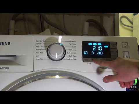 Samsung Ecobubble Digital Inverter WF80F5U4W Washing Machine : All programs and options