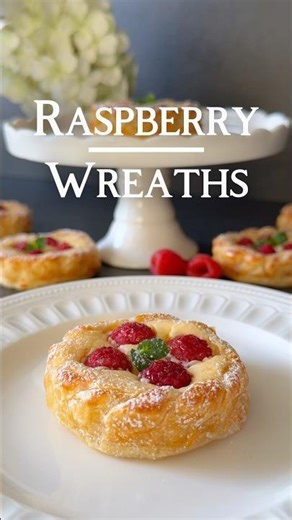 Raspberry Quark Wreaths Recipe (in the Caption) #raspberry #wreaths