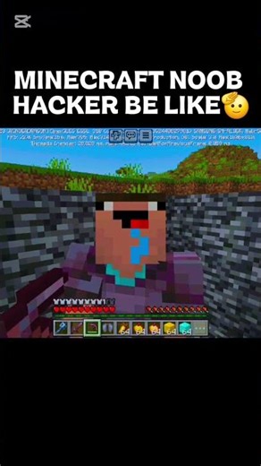 “Noob Hacker Trapped in Bedrock 😂” #gamingshorts