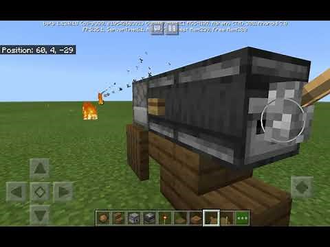 How to make a cannon that throws fire charges (Minecraft)