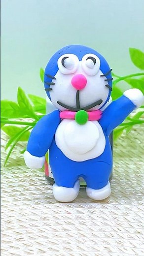 Making Doraemon with Clay in 30 Seconds